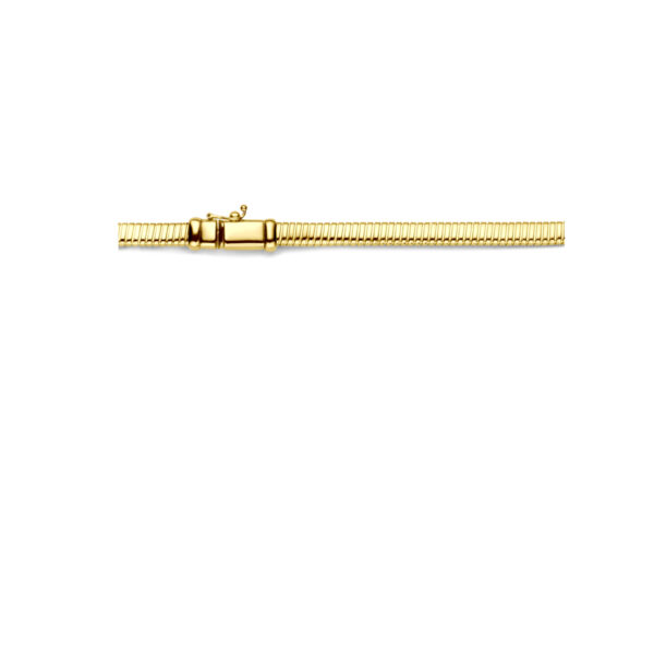 collier tubogas 6 mm 42 cm 14K geelgoud - Afbeelding 3