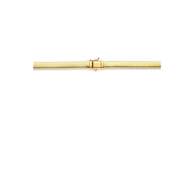 collier tubogas 8 mm 45 cm 14K geelgoud - Afbeelding 3