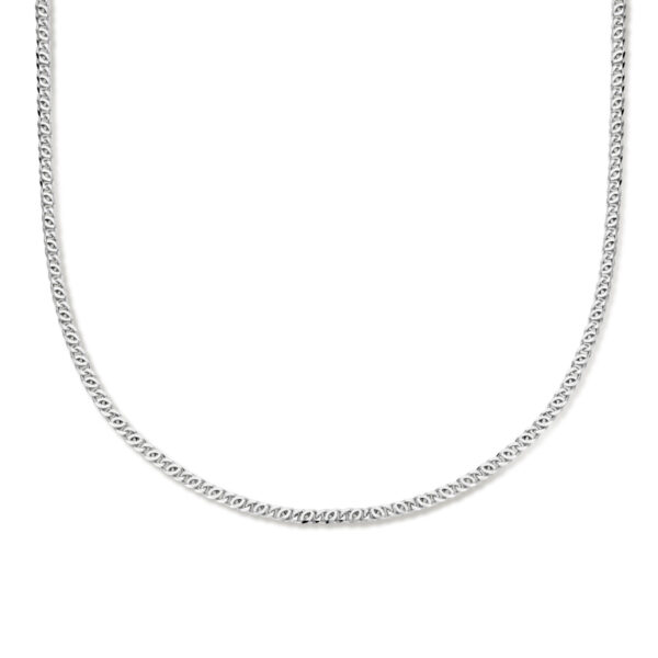 collier valkenoog 2.5mm 40 + 4 cm zilver gerhodineerd