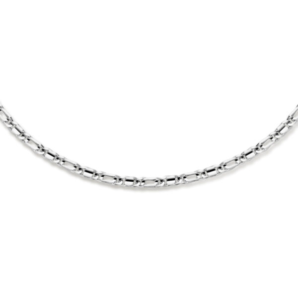collier valkenoog 2,6 mm 40 + 4 cm zilver gerhodineerd