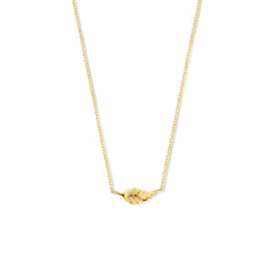 collier veer 0,8 mm 40 - 42 - 44 cm 14K geelgoud