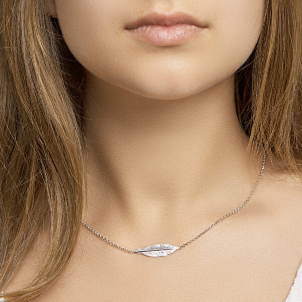 collier veer 1,8 mm 40,5 + 3 cm zilver gerhodineerd - Afbeelding 2