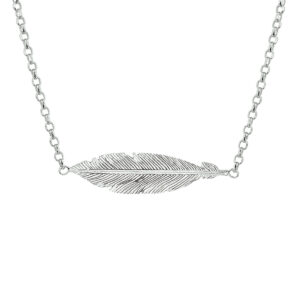 collier veer 1,8 mm 40,5 + 3 cm zilver gerhodineerd