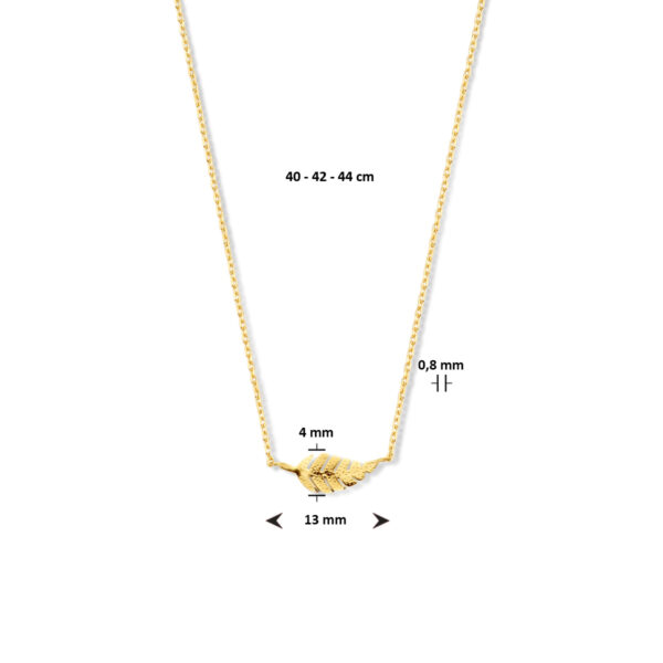 collier veer 40 - 42 - 44 cm 14K geelgoud - Afbeelding 4