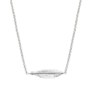 collier veer 40,5 + 3 cm zilver gerhodineerd