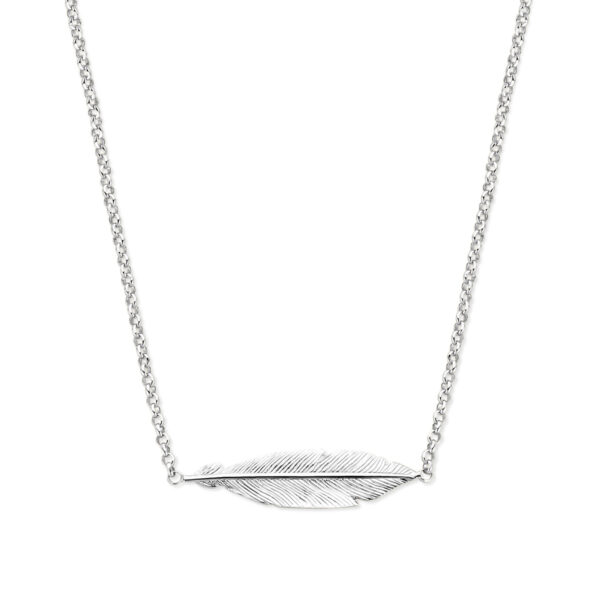 collier veer 40,5 + 3 cm zilver gerhodineerd