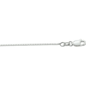collier venetiaans 1,1 mm 41 + 4 cm zilver wit
