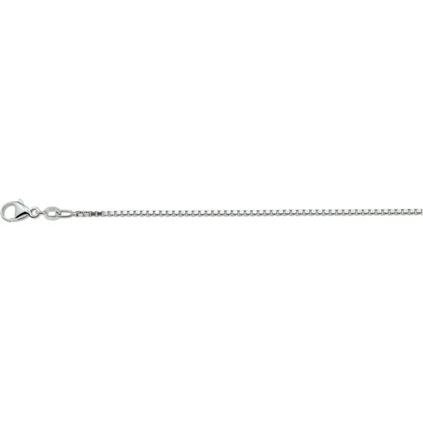 collier venetiaans 1,2 mm 41 + 4 cm zilver gerhodineerd