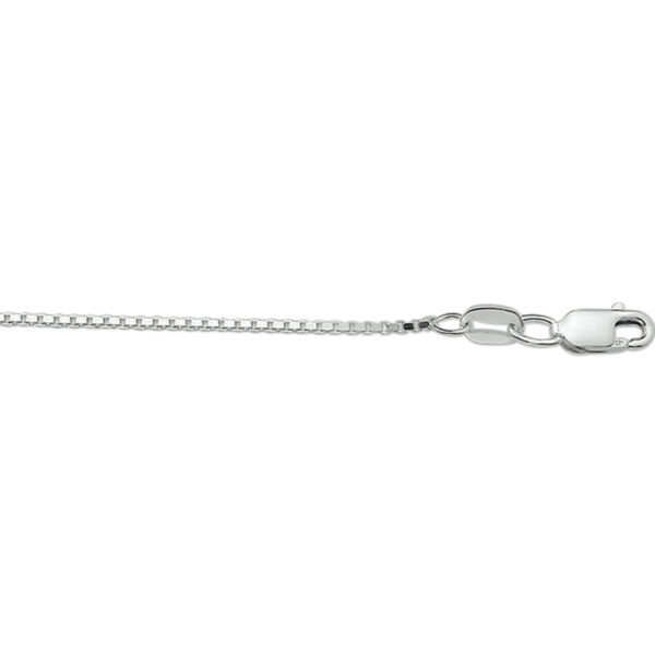 collier venetiaans 1,2 mm 41 + 4 cm zilver wit