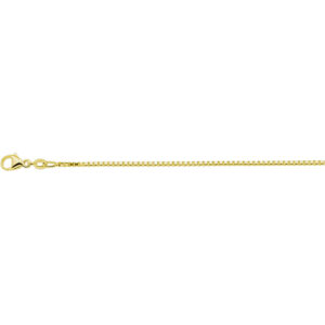 collier venetiaans 1,3 mm 41 + 4 cm 3 micron zilver verguld (geel)