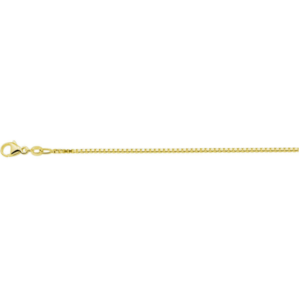 collier venetiaans 1,3 mm 41 + 4 cm 3 micron zilver verguld (geel)