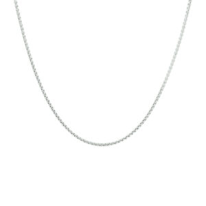 collier venetiaans bol 1,2 mm 41 + 4 cm zilver wit