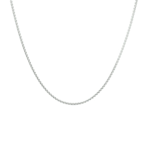 collier venetiaans bol 1,2 mm 41 + 4 cm zilver wit