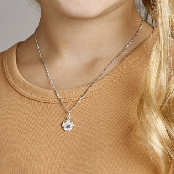 collier voetbal 38 cm zilver wit - Afbeelding 2