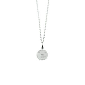collier voetbal 38 cm zilver wit