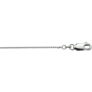 collier vossestaart 1,0 mm 14K witgoud
