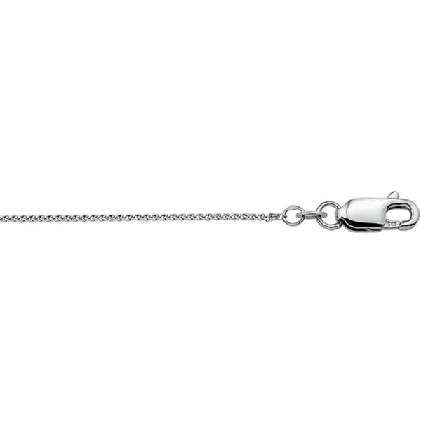 collier vossestaart 1,0 mm 14K witgoud