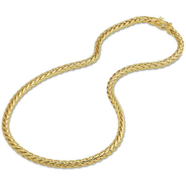 collier vossestaart 4,5 mm 45,5 cm met groot springslot Silgold (geel met zilverkern) - Afbeelding 3