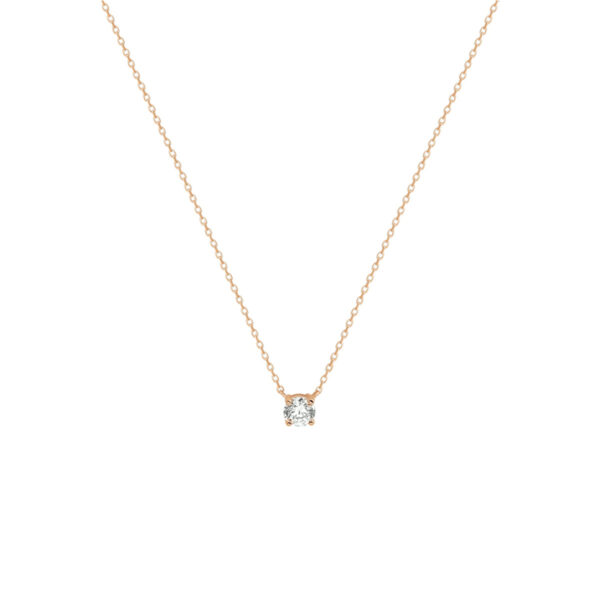 collier zirkonia 0,8 mm 40 - 42 - 44 cm 14K roségoud