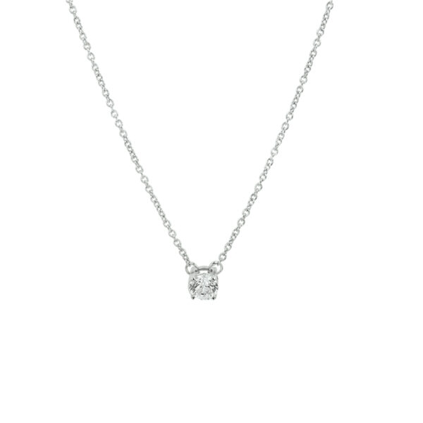 collier zirkonia 1,2 mm 41 + 4 cm zilver gerhodineerd