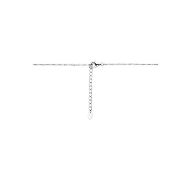 collier zirkonia 1,2 mm 42 + 4 cm zilver gerhodineerd - Afbeelding 2