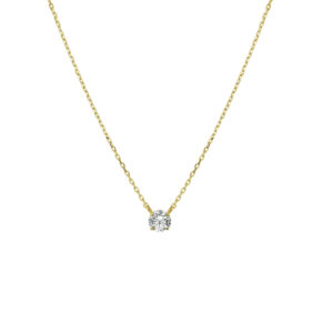 collier zirkonia 40 - 42 - 44 cm 14K geelgoud