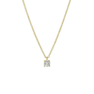 collier zirkonia 40 - 42 - 44 cm 14K geelgoud