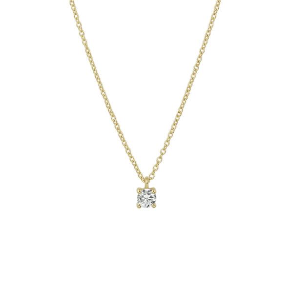 collier zirkonia 40 - 42 - 44 cm 14K geelgoud