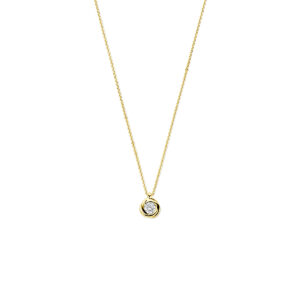 collier zirkonia 40 - 42 - 44 cm 14K geelgoud