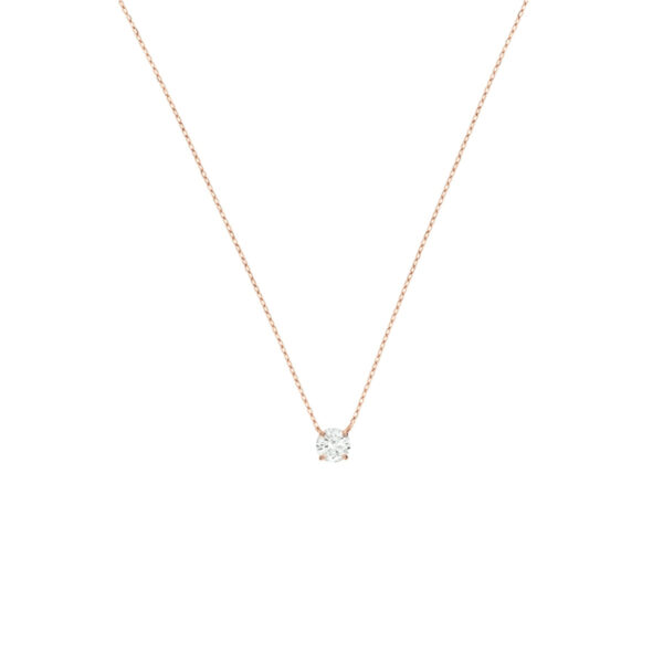 collier zirkonia 40 - 42 - 44 cm 14K roségoud