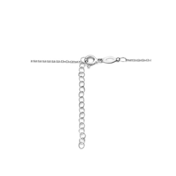 collier zirkonia 41 + 4 cm halo zilver gerhodineerd - Afbeelding 4