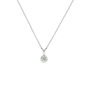 collier zirkonia 41 + 4 cm zilver gerhodineerd