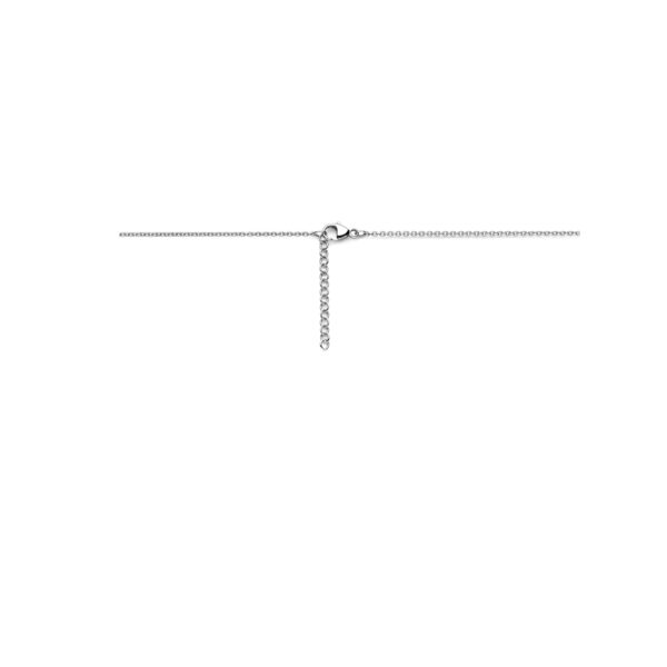 collier zirkonia 42 + 3 cm zilver gerhodineerd - Afbeelding 3