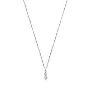 collier zirkonia 42 - 45 cm zilver gerhodineerd