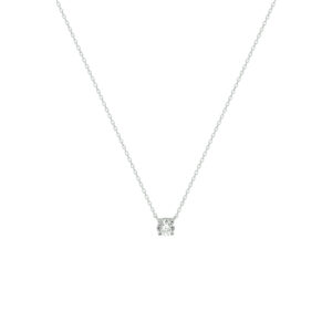 collier zirkonia 42 cm 14K witgoud
