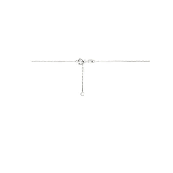 collier zirkonia 43 - 45 cm 14K witgoud - Afbeelding 3