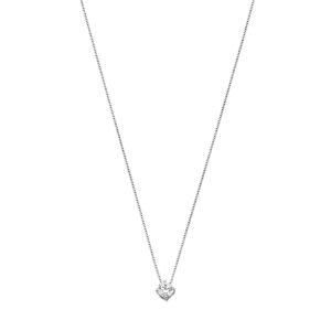 collier zirkonia 43 - 45 cm 14K witgoud