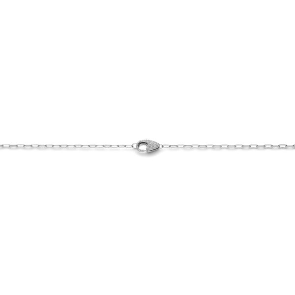 collier zirkonia 45 cm zilver gerhodineerd - Afbeelding 3