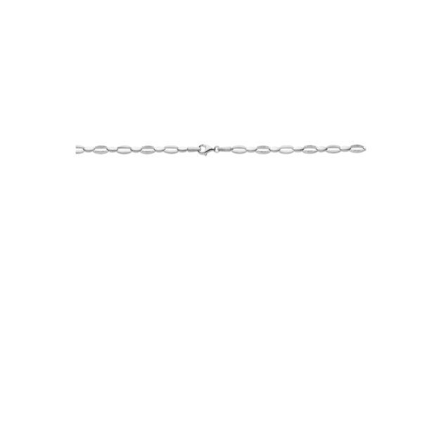 collier zirkonia 6,0 mm 45 cm poli/mat zilver gerhodineerd - Afbeelding 3