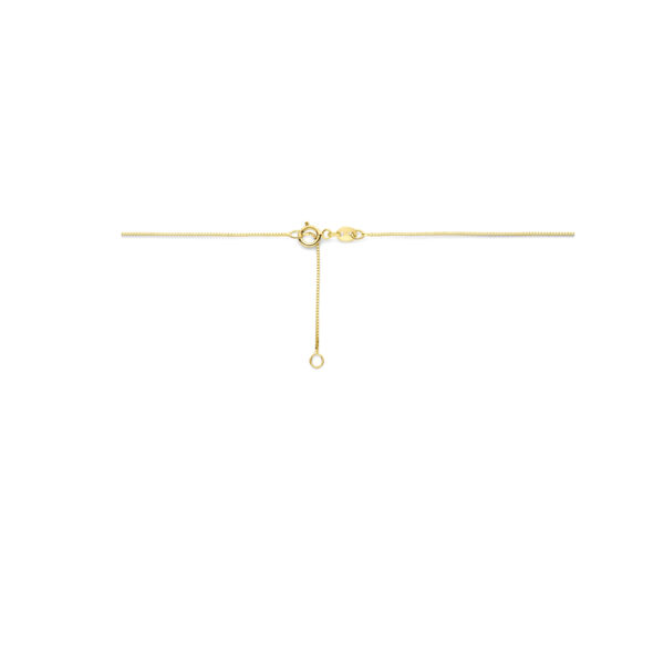 collier zirkonia en parel 42 - 45 cm 14K geelgoud - Afbeelding 3