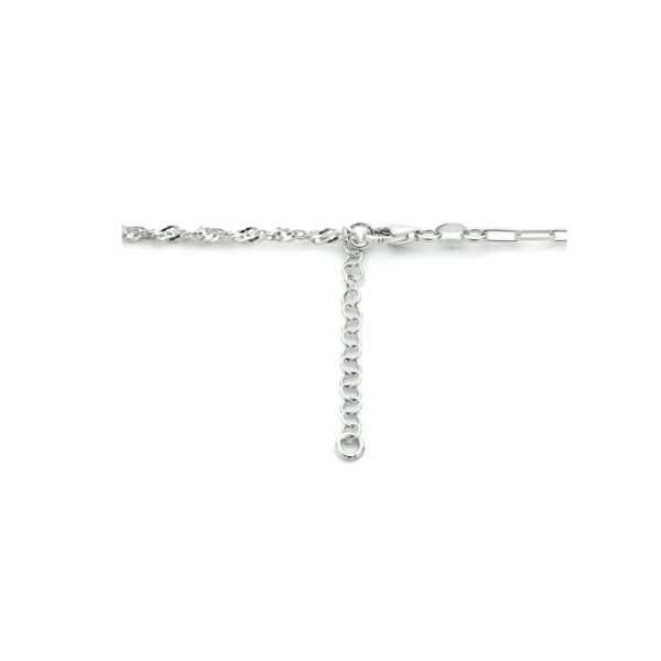 combi-collier schakels 2,5 mm 41 + 4 cm zilver gerhodineerd - Afbeelding 3