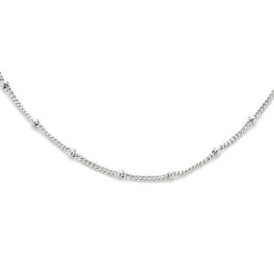 combi-collier schakels 2,5 mm 41 + 4 cm zilver gerhodineerd