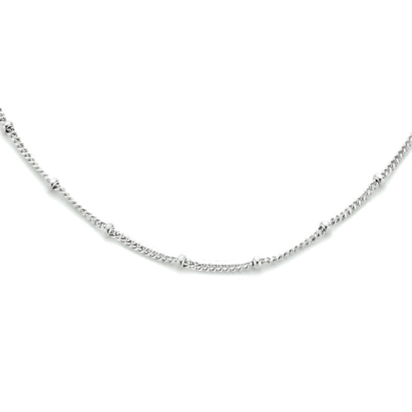 combi-collier schakels 2,5 mm 41 + 4 cm zilver gerhodineerd