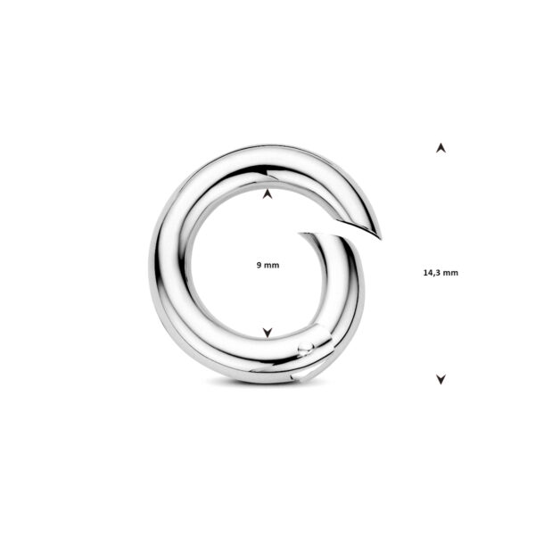 connector 14,5 mm zilver gerhodineerd - Afbeelding 3