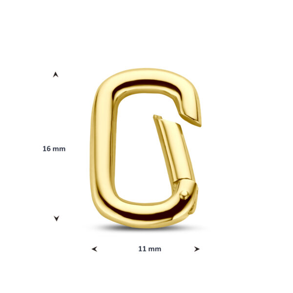 connector paperclip 16 mm 14K geelgoud - Afbeelding 3