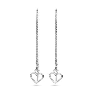 doortrekoorbellen hart zilver gerhodineerd