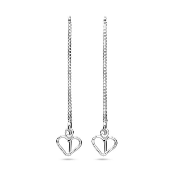 doortrekoorbellen hart zilver gerhodineerd