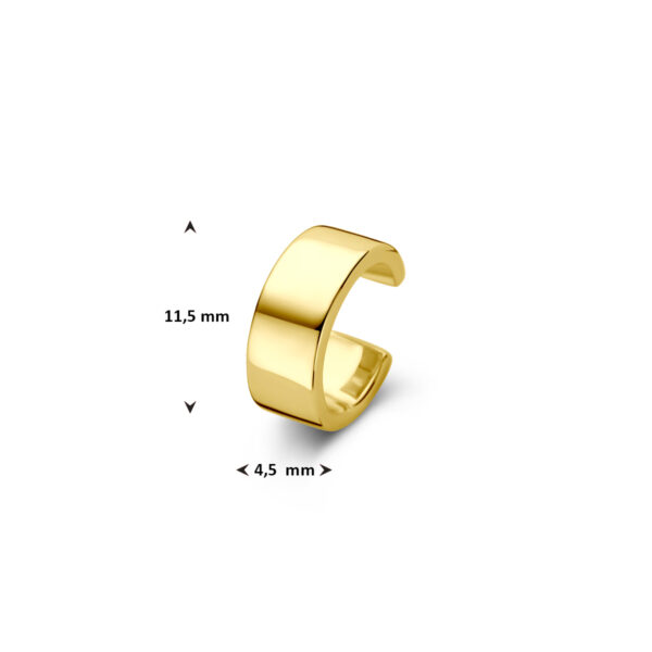 ear cuff 11,5 mm 1 micron zilver verguld (geel) - Afbeelding 4
