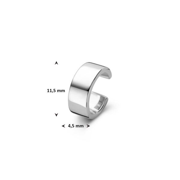 ear cuff 11,5 mm zilver gerhodineerd - Afbeelding 4