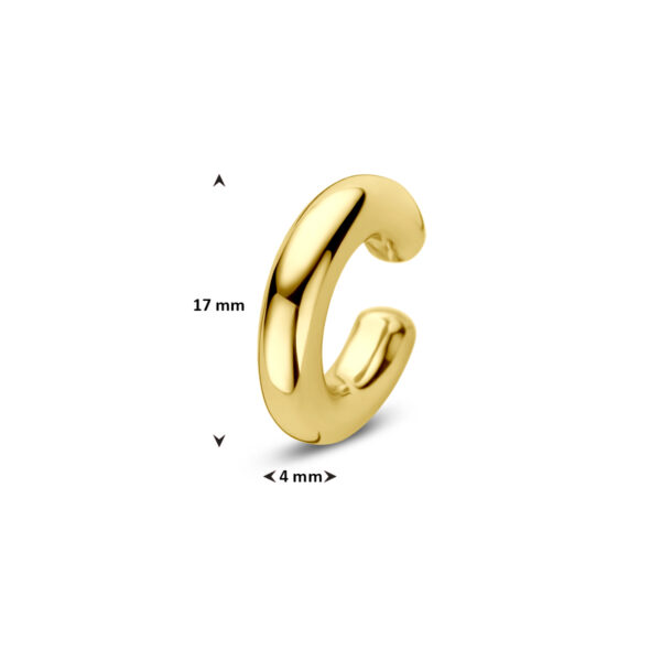 ear cuff 17 mm 1 micron zilver verguld (geel) - Afbeelding 4